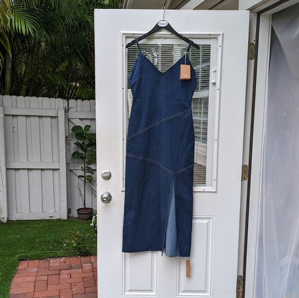 Reformation Jeans Denim Blue Midi Dress